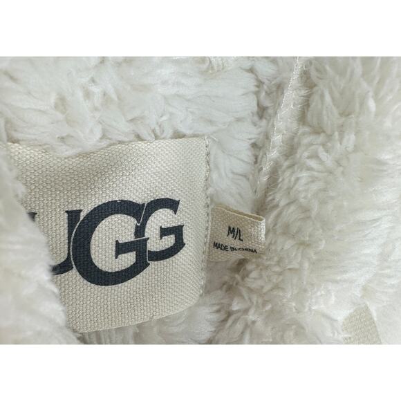 UGG Winola Oversized High Pile Fleece Hoodie Dress, size M/L, in cream cottage - Picture 7 of 8